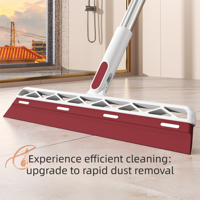 Red 2 in 1 Floor Squeegee Broom - 102cm Long Handle 32cm Double Sided Cleaning view 4