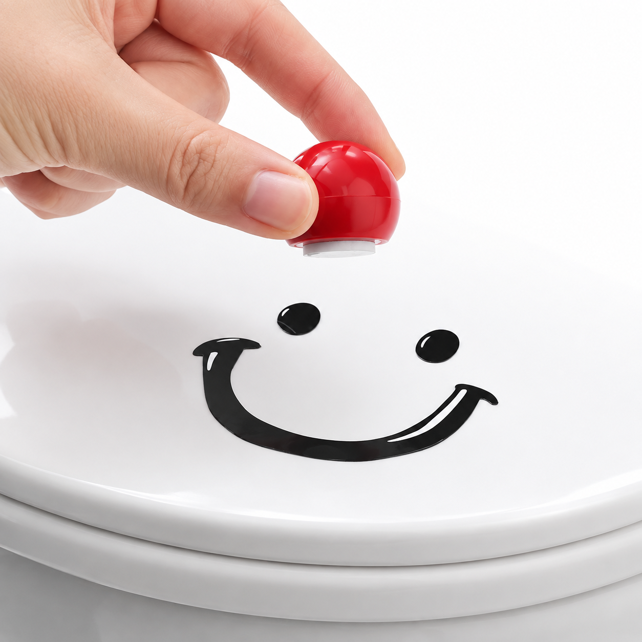 2 PCS Yellow Smiley Face Toilet Seat Lifter - Adhesive Bathroom Lifter Handle view 3