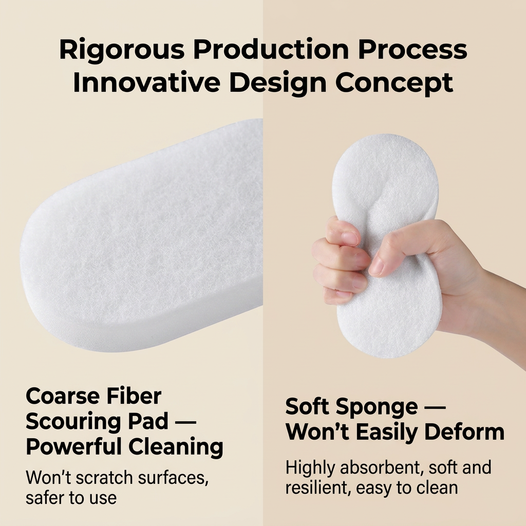 Flexible Bathroom Cleaning Brush with Replaceable Sponge Pads - Handheld view 6