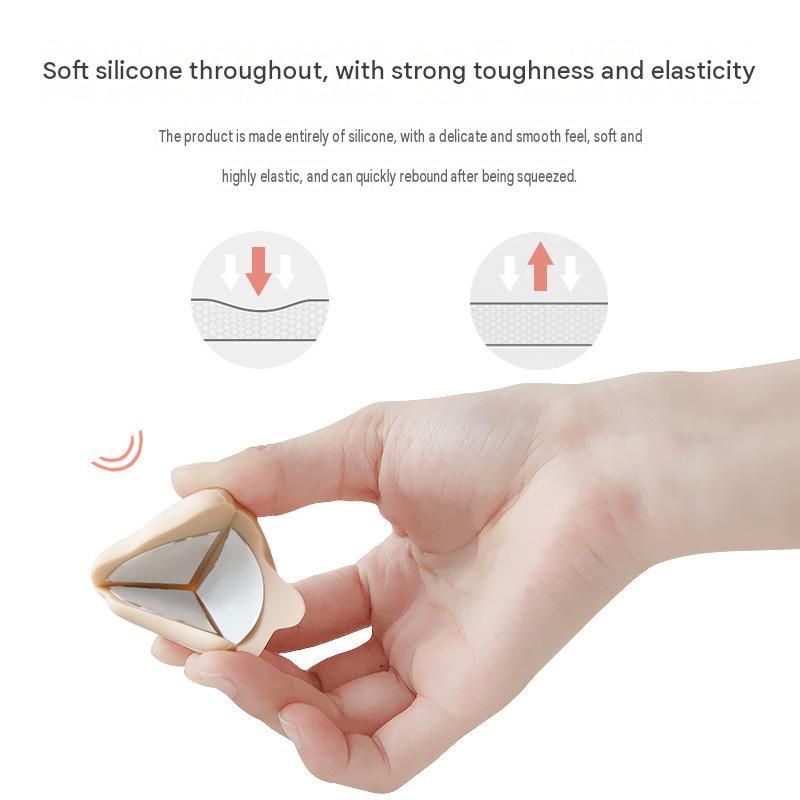 Green Silicone Furniture Corner Protectors 6 Pack - Soft Self Adhesive 3-Sided view 3