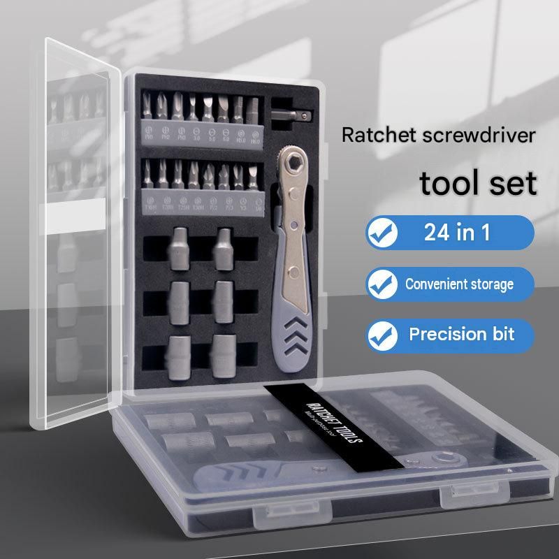 24 in 1 Ratchet Screwdriver Set - Compact Multi Bit Repair Tool Kit with view 2