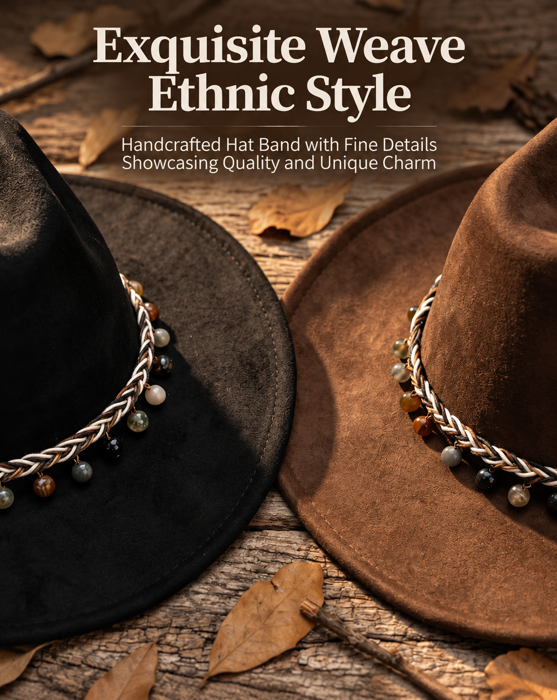 Camel Western Cowboy Hat -camel Suede Fabric view 5
