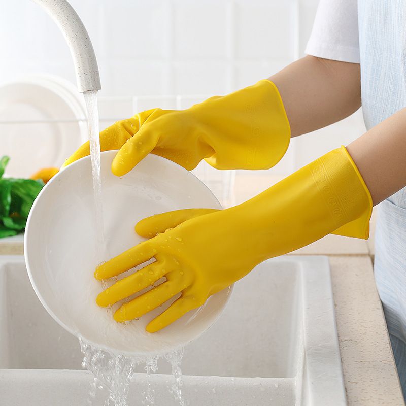 Reusable Household Cleaning Gloves 5 Pairs - Large 33 x 10.5 cm Thickened view 2