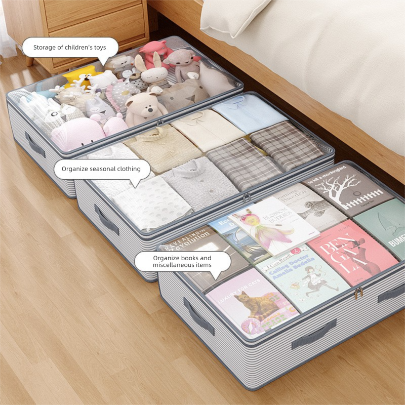 Under Bed Storage Bags 2 Pack 50 x 40 x 15 cm Large Capacity Foldable view 4