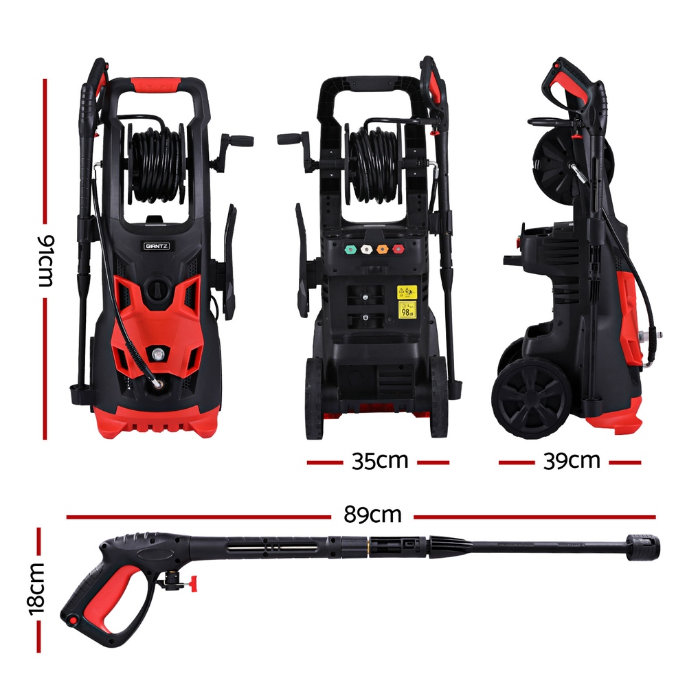 Giantz 2800PSI High Pressure Washer Electric Water Cleaner Pump 30M Jet Hose view 2