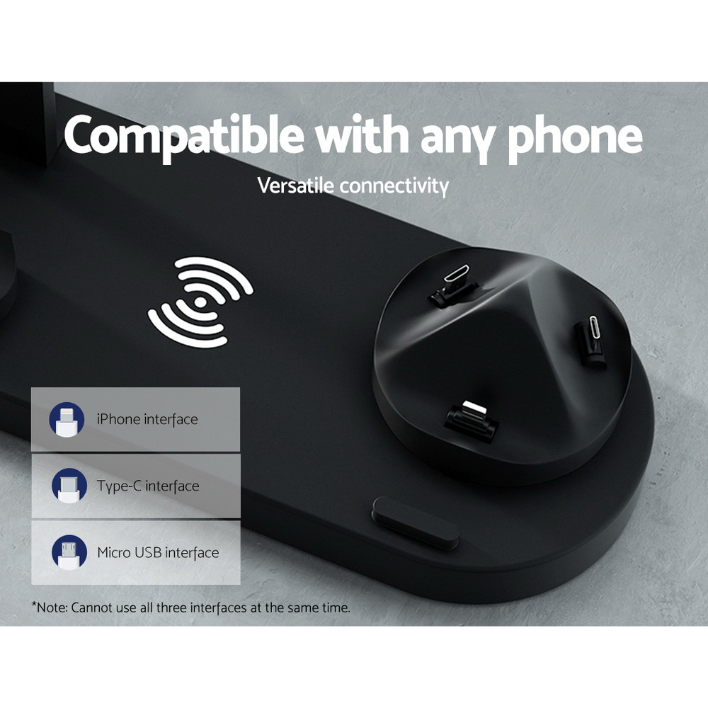 Devanti 4-in-1 Wireless Charger Dock Multi-function Charging Station for Phone view 6