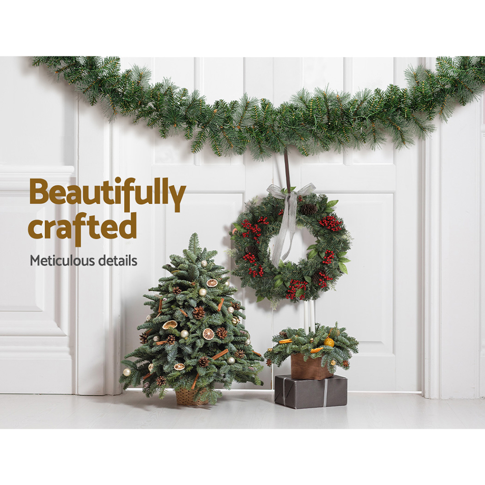 Jingle Jollys 1.8m Christmas Garland with LED lights Party Xmas Decorations view 7