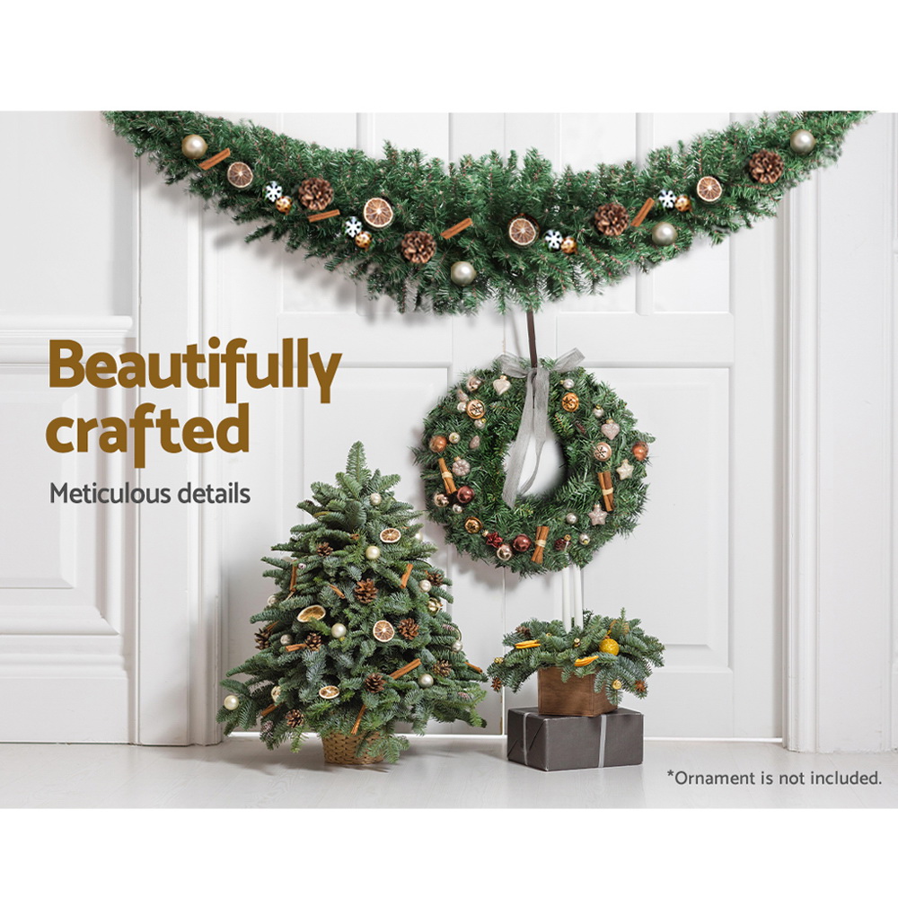 Jingle Jollys 2.4m Christmas Garland Xmas Decorations Green Wedding Party view 6