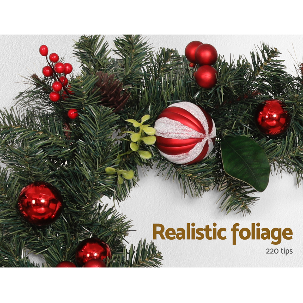 Jingle Jollys 2.7m Christmas Garland with Decorations Xmas Wedding Party view 6