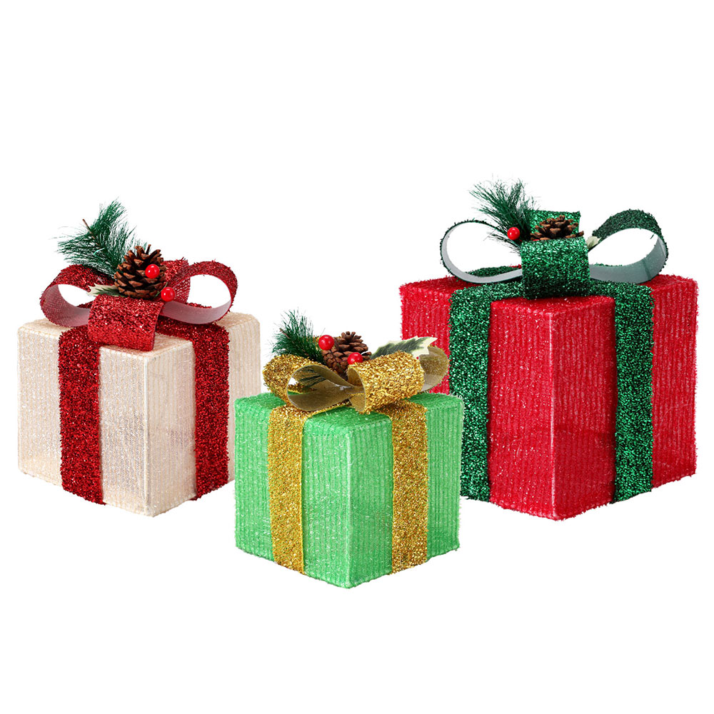 Jingle Jollys Christmas Lights 60 LED Fairy Light Gift Box 3pcs Decorations RGW view 3