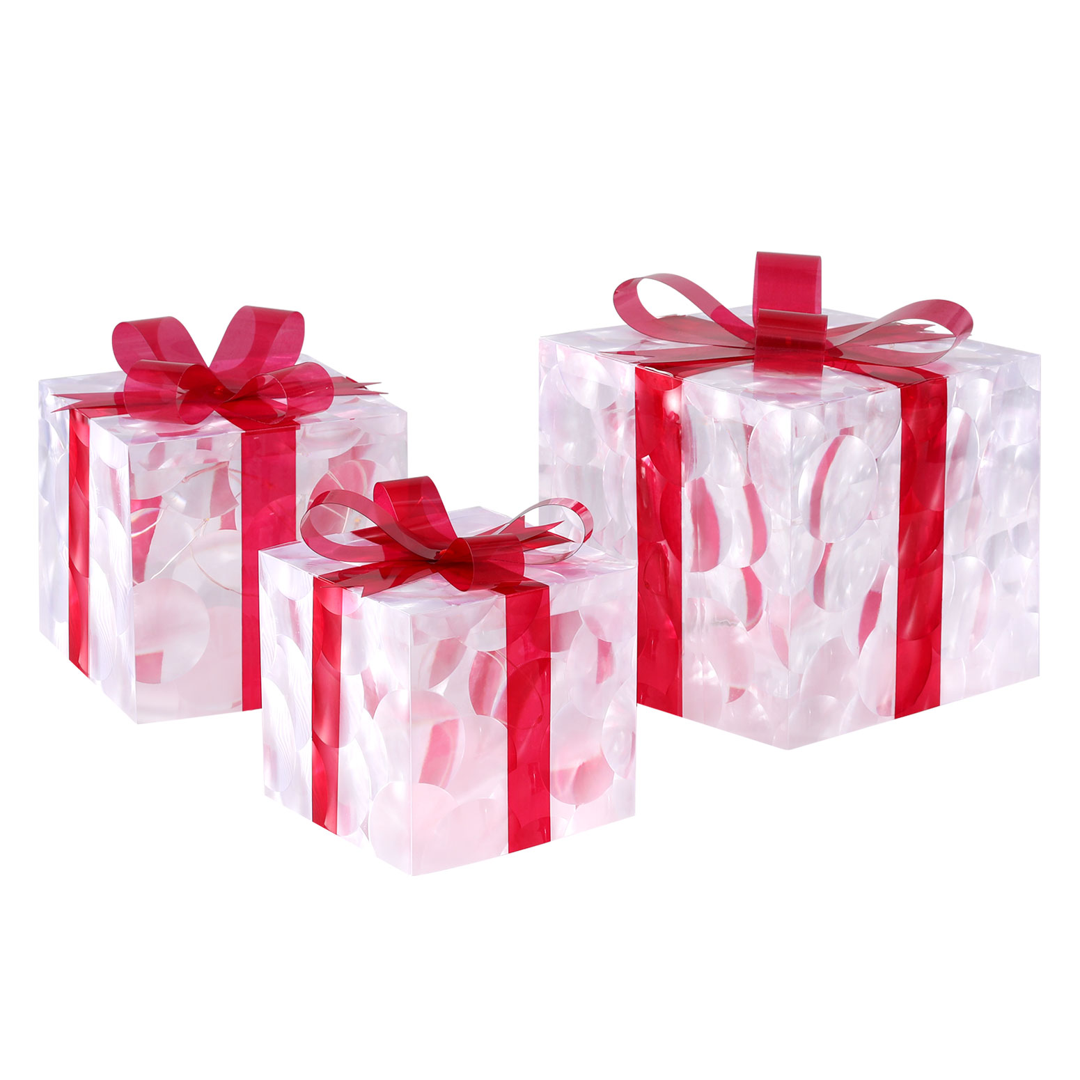 Jingle Jollys Christmas Lights 70 LED Fairy Light Gift Box 3pcs Decorations Red view 3